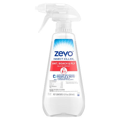 Zevo Ant Roach and Fly Multi-Insect Trigger Spray - 12 fl oz: Indoor Outdoor Use, Liquid Formula, Pump Spray