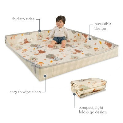 Infantino Foldable Soft Foam Mat - Woodland: Sensory Development, Baby Learning Toy