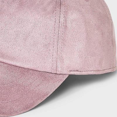 Faux Suede Baseball Hat - Universal Thread Pink