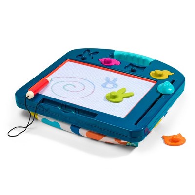 B. toys Stamp & Sketch Magnetic Drawing Board - Portable Sketcher with 4 Animal Stamps
