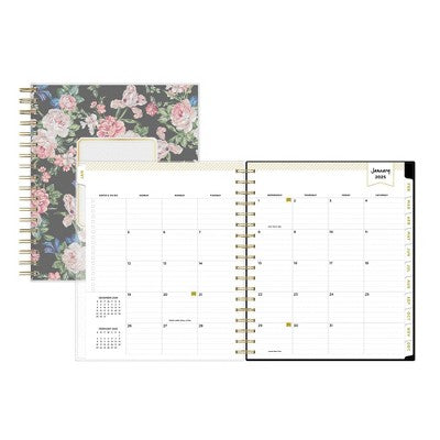 Day Designer 2025 Daily/Monthly Planner 10.16"x9.49" Wirebound Rose Garden: Adult Stationery, Tabs, 8x10, January-December