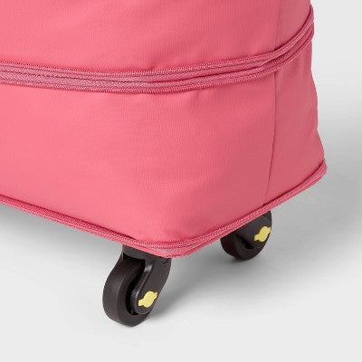 Collapsible Rolling Tote Pink - Brightroom