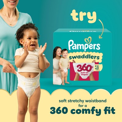 Pampers Swaddlers Sensitive Disposable Diapers Massive Pack - Size 4 - 164ct: 15 to 34 Lbs, Polypropylene, Spandex