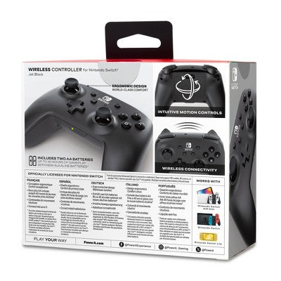 PowerA Jet Black Wireless Controller - Nintendo Switch