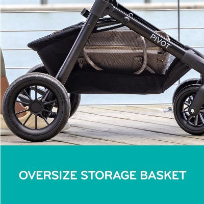 Evenflo Pivot Modular Travel System with LiteMax Infant Car Seat with Anti-Rebound Bar - Casual Gray (LOCAL PICKUP ONLY)