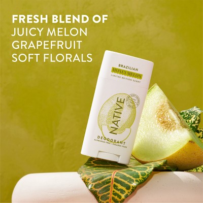 Native Limited Edition Aluminum-Free and Residue-Free Global Flavors Deodorant - Honey Melon - 2.65 fl oz