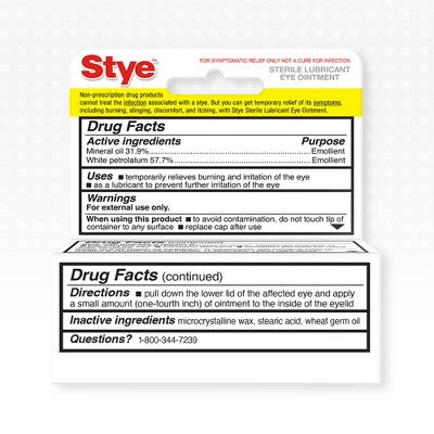 Stye Eyelid Ointment for Styes - 0.125oz