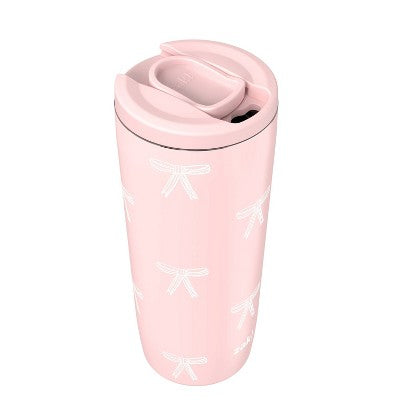 Zak Designs 20 fl oz Stainless Steel Vacuum Serenity Tumbler with Slide Lid Rose Quartz Bowtique