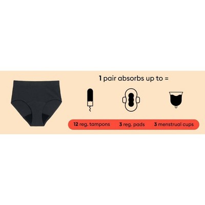 Thinx for All Women's Everyday Comfort Lace Leakproof Period Briefs - Storm 4X