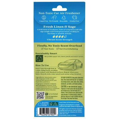 Enviroscent Auto Stix 2pk Fresh Linen and Sage