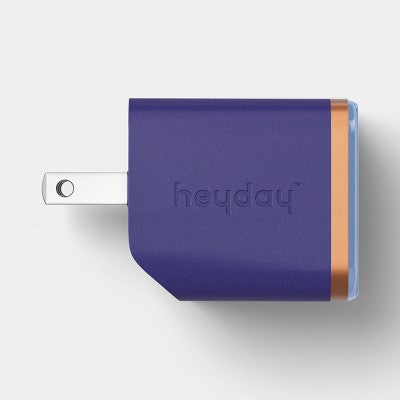 Wall Charger 2 Port USB-C + USB-C 40W - heyday Fluted Future Dusk Blue
