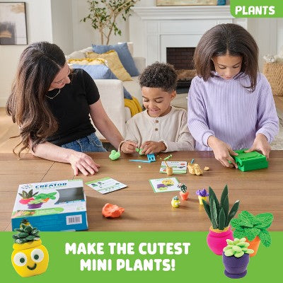 Chuckle & Roar Whoa Dough Slide & Shape Plant Creator Air Dry Clay Kit with Roller Mold System 10 Colors Ages 5+