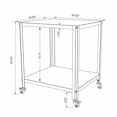 Metal Accent Rolling Side Table Chalk White - Room Essentials (LOCAL PICKUP ONLY)