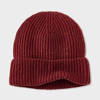 Men's Ribbed Plaited Beanie - Goodfellow & Co Orange