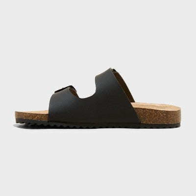 Kids' Drew Footbed Sandals - Cat & Jack Black 1