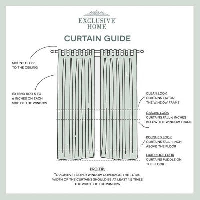 Set of 2 (84"x54") Miami Indoor/Outdoor Tab Top Window Curtain Panels White - Exclusive Home: Weather-Resistant Privacy