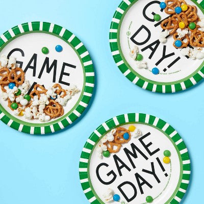 Disposable Dinnerware Paper Plates 8.5" - Game Day - 44ct - up&up