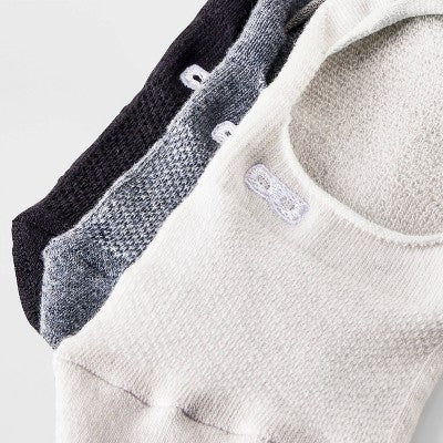 Pair of Thieves Men's Neutral No Show Socks 3pk - Gray 6-12