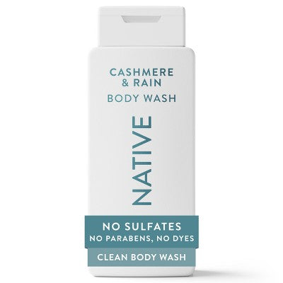 Native Body Wash for Men - Cashmere & Rain - Sulfate Free - 18 fl oz: Liquid, Whole Body, Normal Skin, Squeeze Bottle