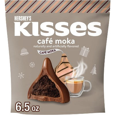 HERSHEY'S KISSES Espresso Stand Up Pouch Christmas Candy Chocolate - 6.5oz