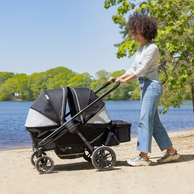 Evenflo Pivot Xplore Dreamz Stroller Wagon with Infant Car Seat Adapter - Jetsetter Black (LOCAL PICKUP ONLY)