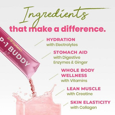 Dr. Stephanie's GLP-1 Buddy Vitamin + Creatine Drink Mix for GLP-1 Users - 12ct