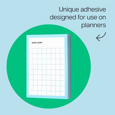 Noted by Post-it Sports Court 3"x4" List Note Blue Grid 100 sheets