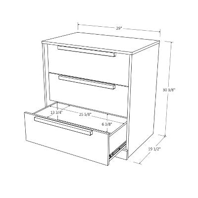 Modern 3 Drawer Dresser White - Room Essentials (LOCAL PICKUP ONLY)