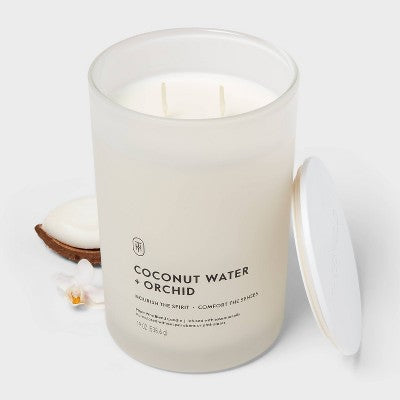 2 Wick Glass Coconut and and Orchid Jar Candle 19oz - Threshold