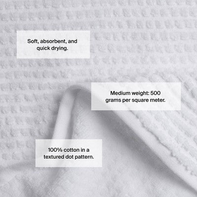 Terry Dot Bath Towel White - Parachute for Target