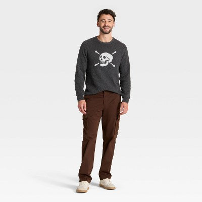Men's Skull & Bones Crewneck Sweater L