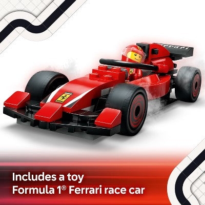 LEGO City F1 Pit Stop & Pit Crew with Ferrari Car, Model Race Car Toy 60443