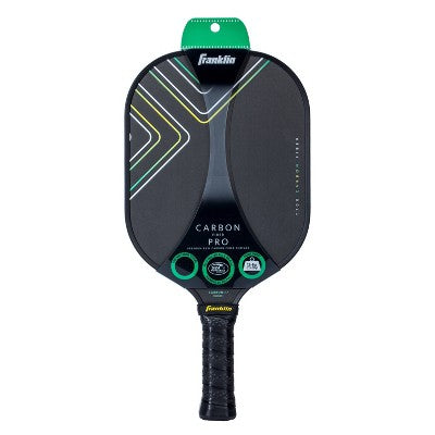 Franklin Sports 10mm Raw Carbon Fiber Paddle - Green: Traditional Frame, 16" Length