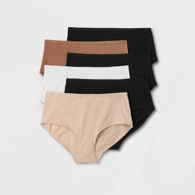 Women's 6pk Briefs - Auden Solid Mix XXL