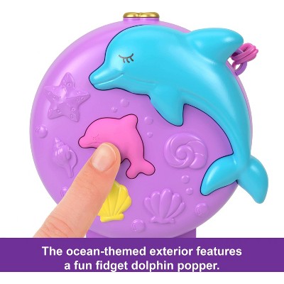 Polly Pocket Dolphin Rescue & Play Compact with 2 Micro Dolls & Ocean Accessories