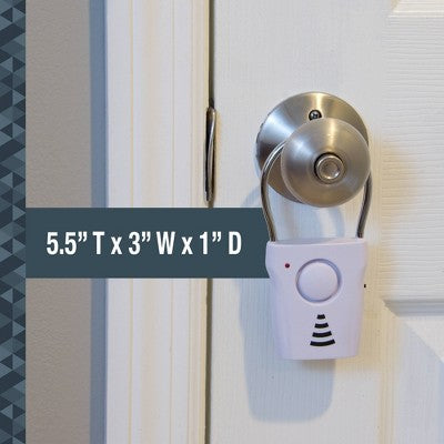 Sabre Door Handle Alarm: Portable Home Security Sensor, Battery Operated, Alerts on Forced Entry, No Assembly Required