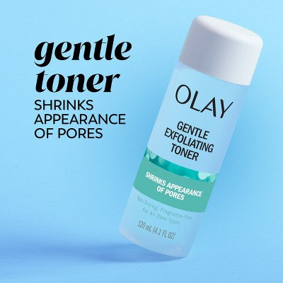 Olay Gentle Exfoliating Toner - 4.1 fl oz: Alcohol-Free, No Fragrance Added, Skin Texture Improvement, Pore Cleansing
