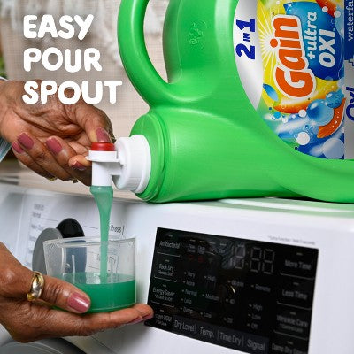 Gain + Ultra Oxi Waterfall Delight HE Deep Cleaning Concentrated Liquid Laundry Detergent 134 Loads - 194 fl oz (LOCAL PICKUP ONLY)