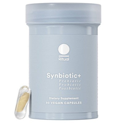 Ritual Synbiotic+ - Probiotic, Prebiotic, Postbiotic, 3-in-1 Formula for Gut Health and Digestive Support Vegan Capsules - Mint Essenced - 30ct