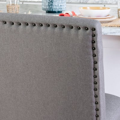 Powell Barnes Upholstered Counter Bench Black/Gray (LOCAL PICKUP ONLY)