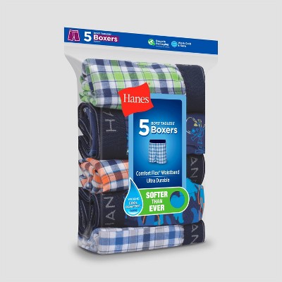 Hanes Boys' 5pk Boxer - Colors May Vary XL