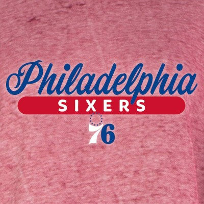 NBA Philadelphia 76ers Women's Burnout Crew Neck Fleece Sweatshirt - M