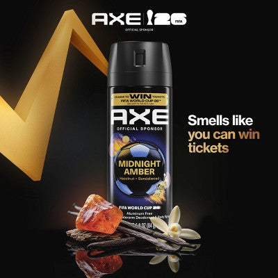 Axe Midnight Amber 72-Hour Premium Body Spray - 2.9oz: Aluminum-Free, Under Arm Application
