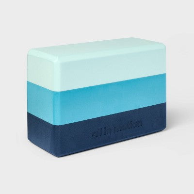 Yoga Block Tri Color All In Motion - Blue