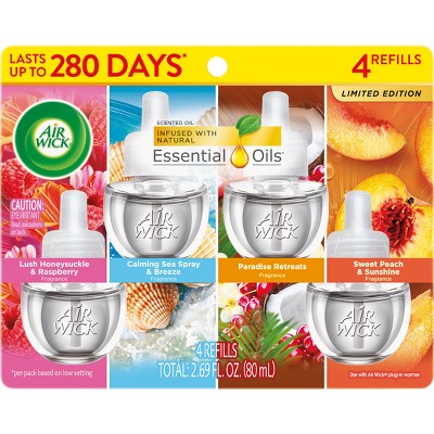 Air Wick Scented Oil Air Freshener Refills - Mixed Pack- 4pk LH&R CS&B PR SS&P