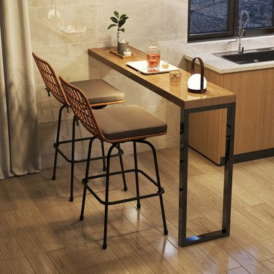 Costway Patio 360° Swivel Bar Stools Set of 2 with Backrests & Footrests Soft Seat Cushions (LOCAL PICKUP ONLY)