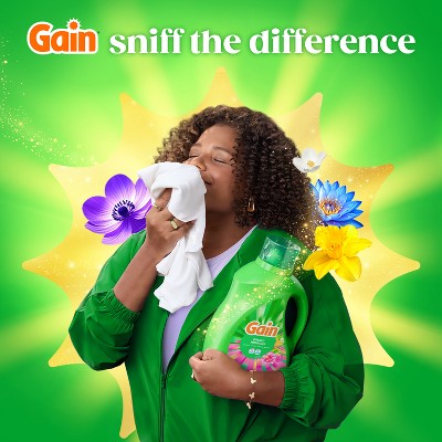 Gain Happy Hibiscus Hula HE Liquid Laundry Detergent: 132 fl oz, 100 Loads, Concentrated, Odor Control Formula
