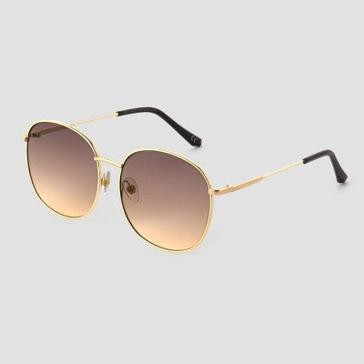Women's Oversized Metal Round Sunglasses - Universal Thread Gold