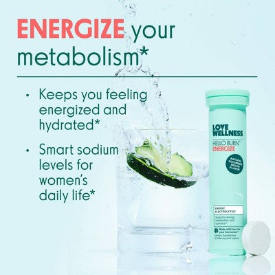 Love Wellness Hello Burn Energize Electrolyte - 12ct