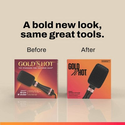 Gold N Hot Ionic Detachable Hair Dryer & Styler - 1875 Watt: Volumizing, 3 Heat Settings, Ceramic, Includes Instruction Manual